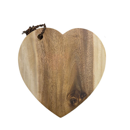 Snijplank hart 30 cm acacia