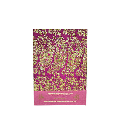 Sari notebook L fuchsia paisley