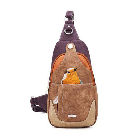 Tas Carol paars oranje bruin
