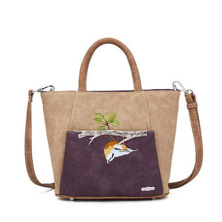 Tas Flip beige paars
