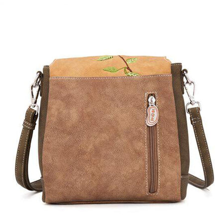 Schoudertas Tweet bruin beige
