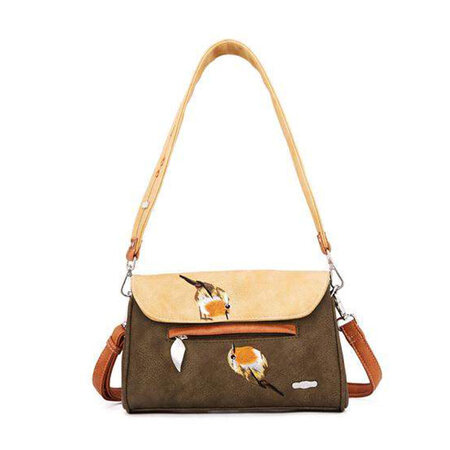 Crossbody Twiggle groen beige grijs