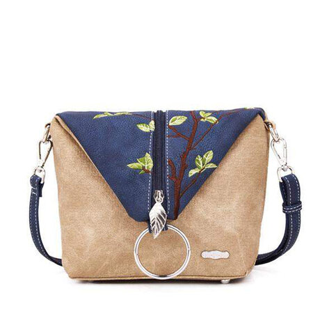 Rugtas Wildflower blauw beige