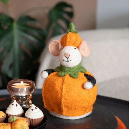 Decoratie muis pompoen