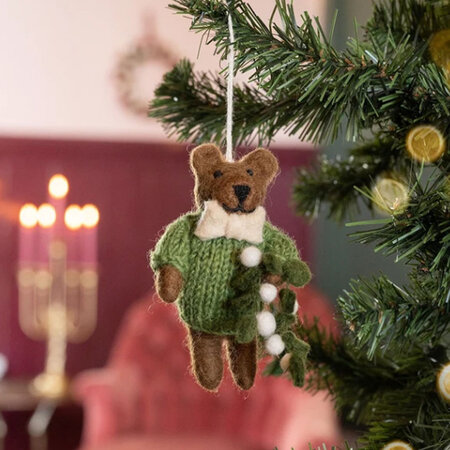 Hanger mijnheer beer groen