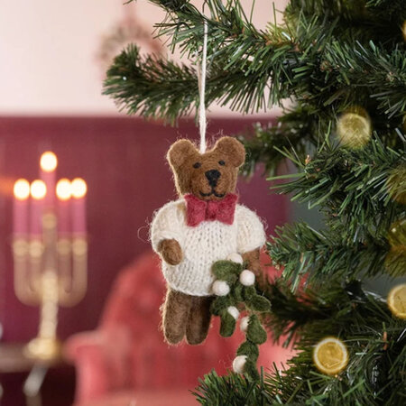 Hanger mijnheer beer creme