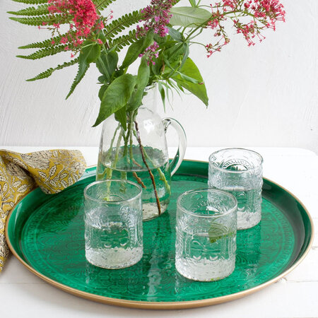 Dienblad emaille groen