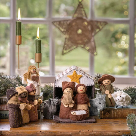 Kerstgroep vilt bruin