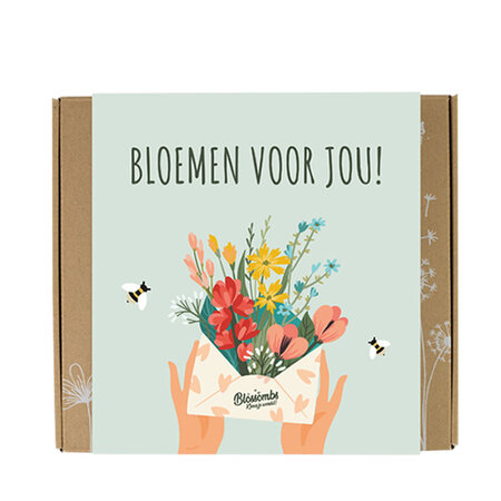 Blossombs giftbox M bloemen voor jou
