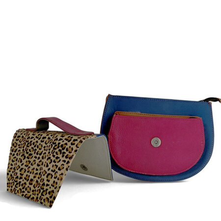 Schoudertas rood blauw/2
