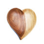 Schaal hout hart plat 20 cm