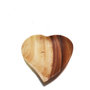 Schaal hout hart plat 15 cm