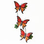 Wanddecoratie rode vlinders