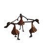Dansende vrouwen golvende bruine rok (5)