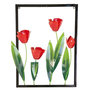 Wanddeco tulp rood