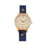Horloge bamboe M blauw 