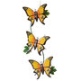Drie gele vlinders keramiek