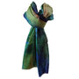 Sjaal groentinten zijde 