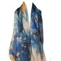 Sjaal blauwtinten zijde 