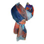 Sjaal blauw roest  zijde 