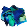 Sjaal blauwe blokken