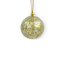 Kerstbal marbled goud 3 cm