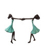 Dansende vrouwen turquoise