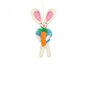 Hanger haasje turquoise met wortel