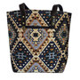 Shopper blauw beige
