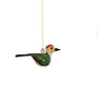 Troostvogel hangend groen wit