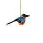 Troostvogel hangend blauw zwart