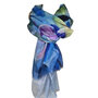Sjaal zijde blauw blauw