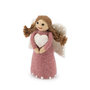 Kerstengel mistletoe oud roze