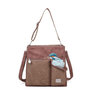 Schoudertas KS lila bruin