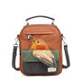 Schoudertas TRV cognac groen